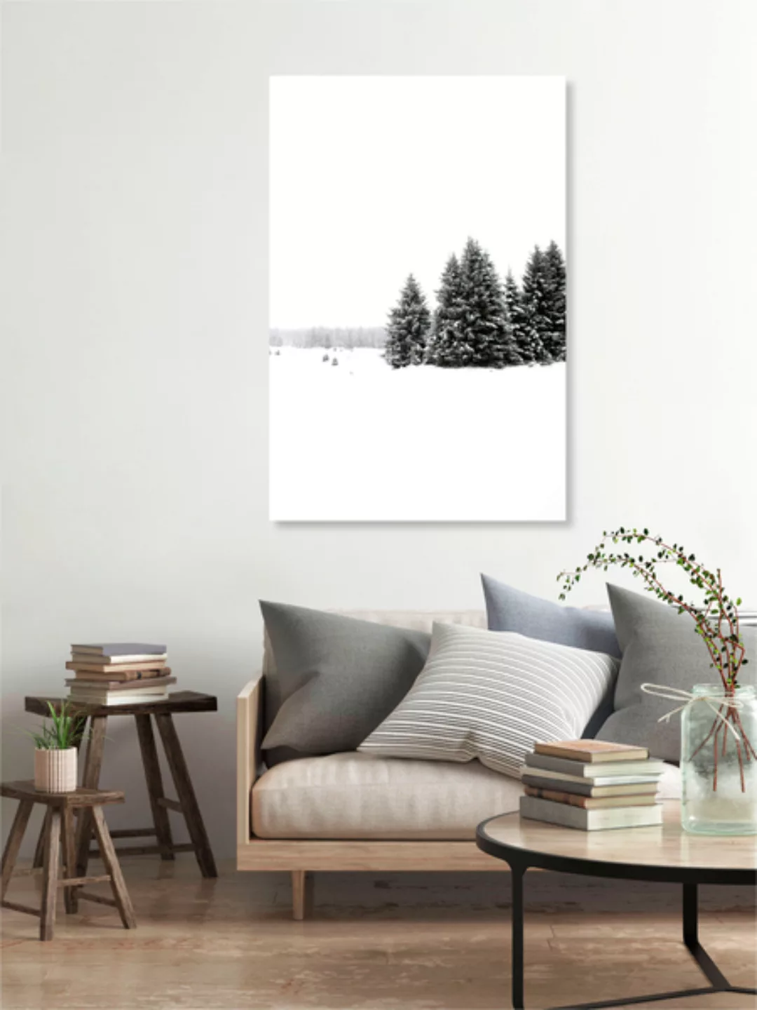 Poster / Leinwandbild - White White Winter 2/2 günstig online kaufen