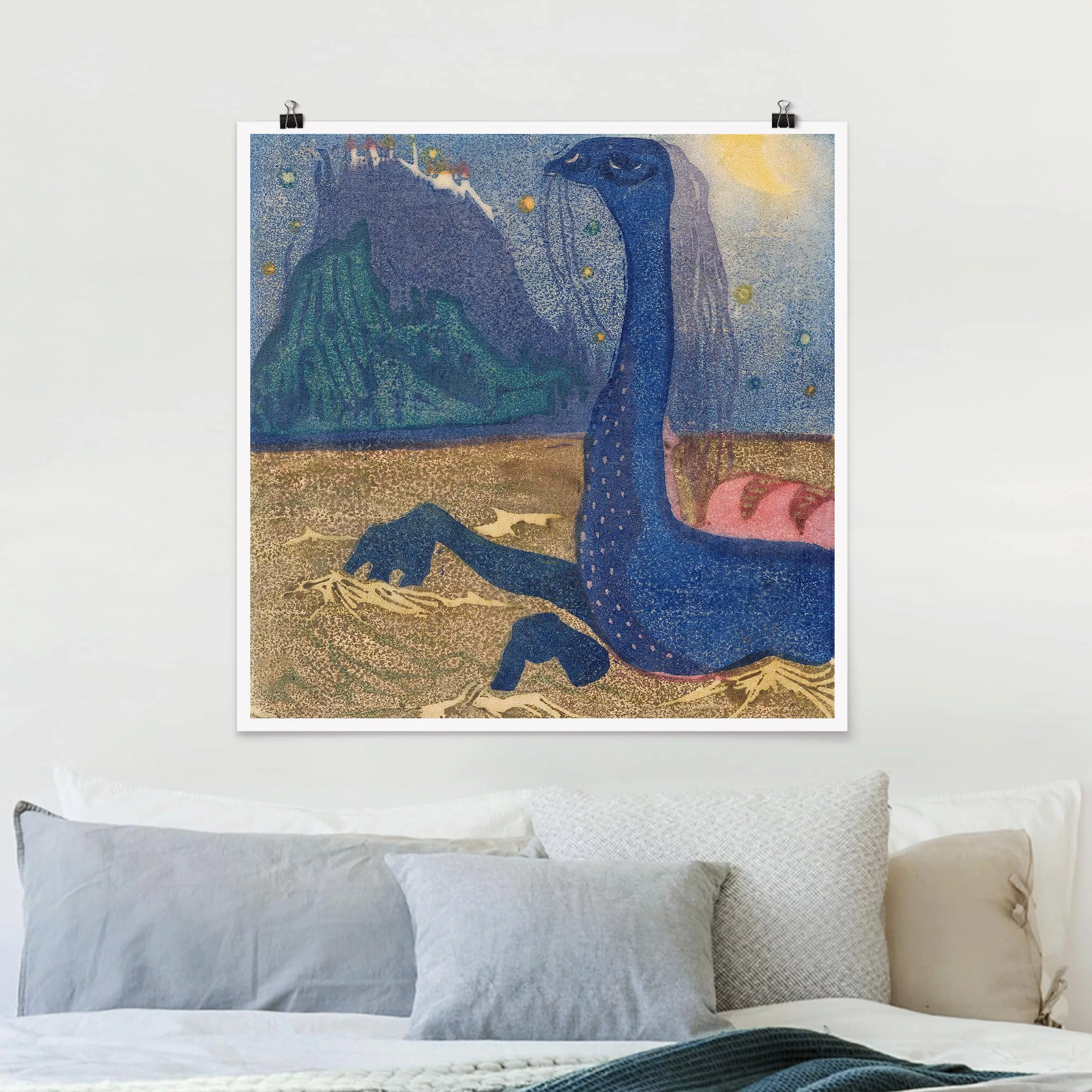 Poster Kunstdruck - Quadrat Wassily Kandinsky - Mondnacht günstig online kaufen