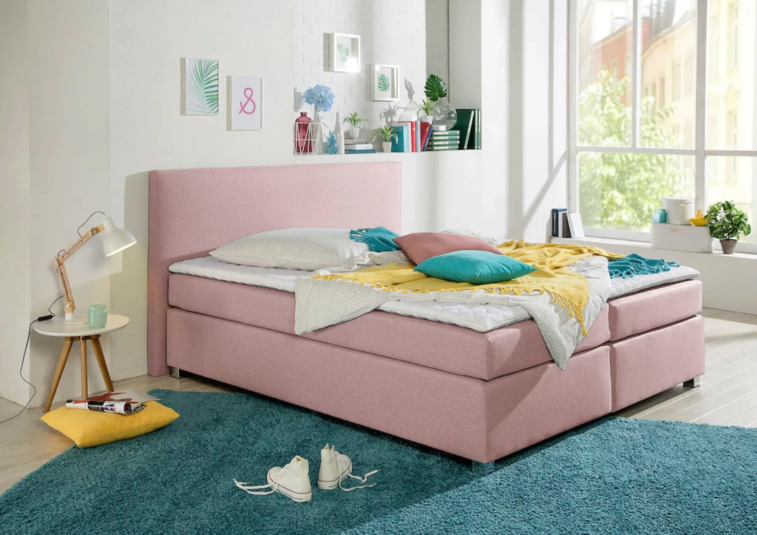 INOSIGN Boxspringbett »Eliana«, inkl. Topper, in 4 Breiten, 3 Matratzenarte günstig online kaufen