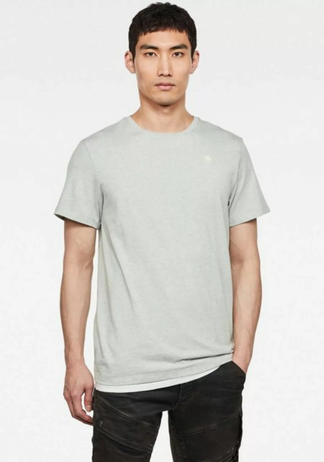 G-star Base-s Ribbed Kurzarm T-shirt L Jadeite Heather günstig online kaufen