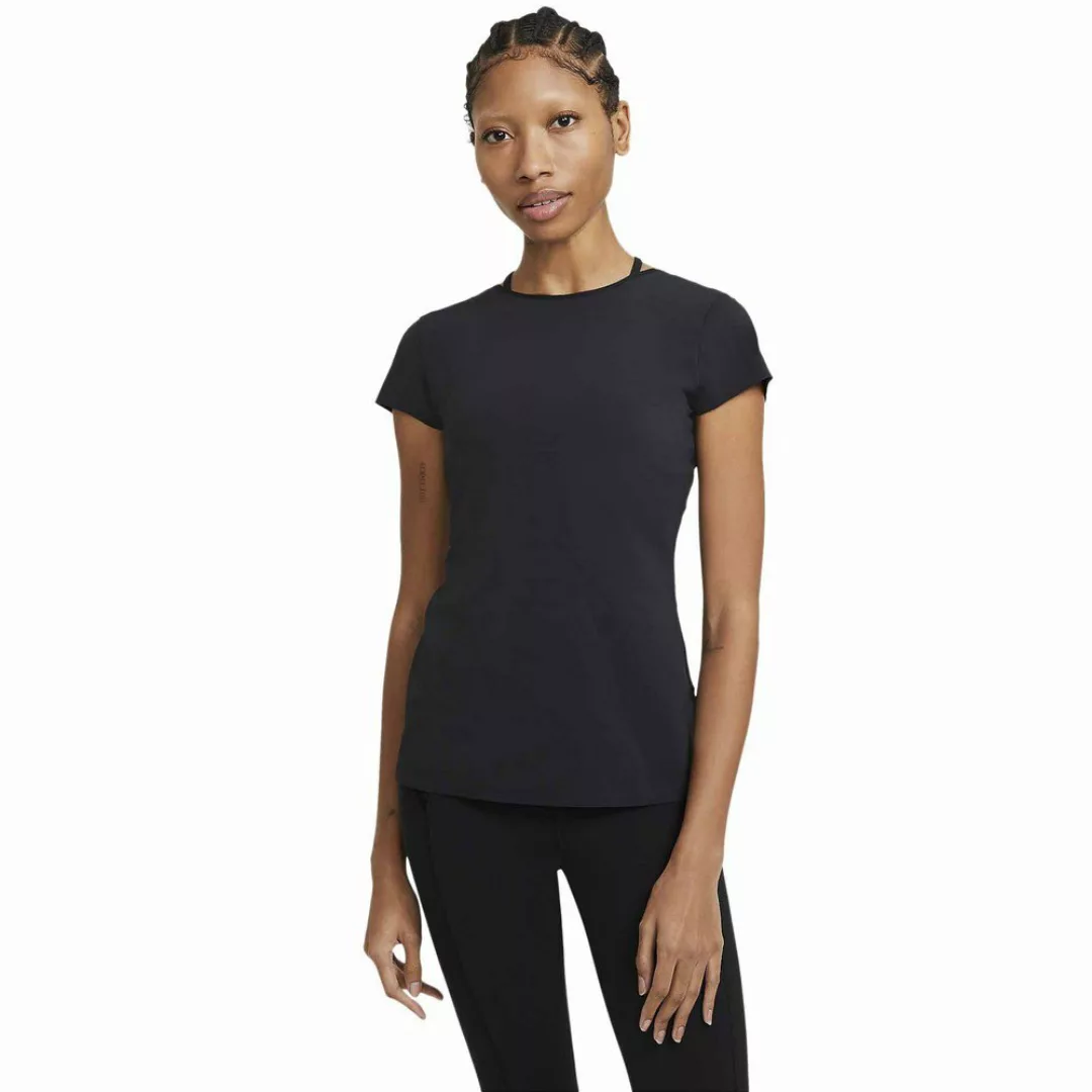 Nike Yoga Luxe Kurzarm T-shirt M Black / Dk Smoke Grey günstig online kaufen