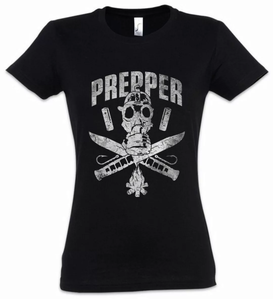 Urban Backwoods Print-Shirt Prepper Logo Damen T-Shirt Prepping Surviaval E günstig online kaufen