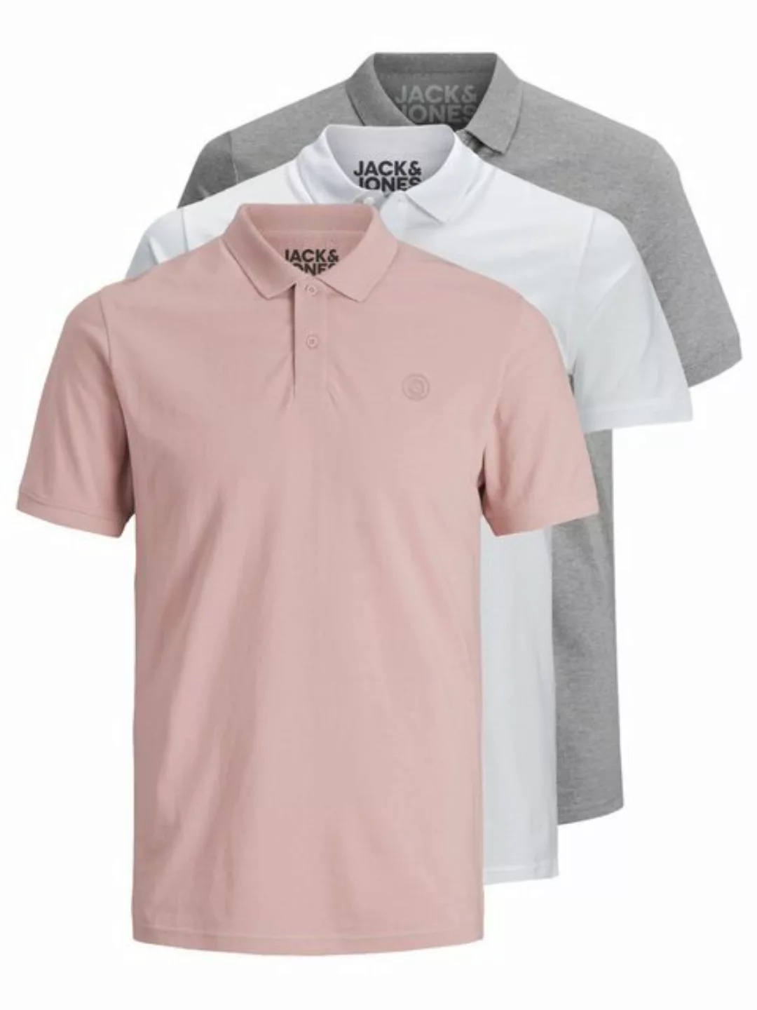 Jack & Jones Poloshirt Basic (3-tlg., 3er Pack) slimfit / figurbetont gesch günstig online kaufen