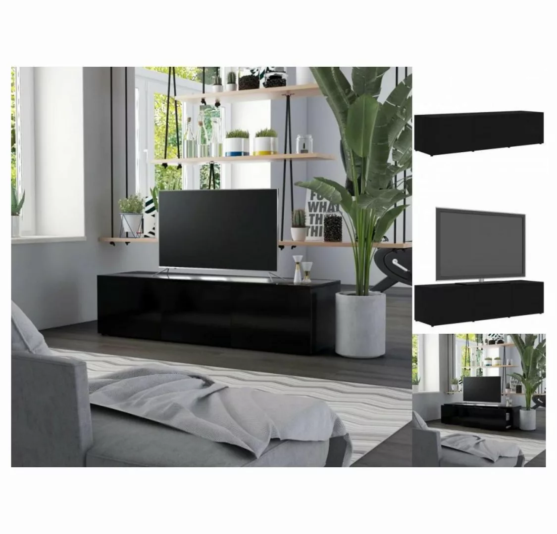 vidaXL TV-Schrank TV-Schrank Schwarz 1203430 cm Spanplatte Lowboard günstig online kaufen