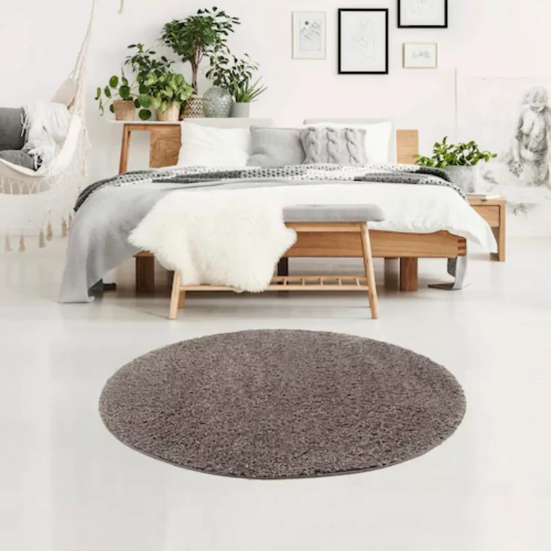 Carpet City Hochflor-Teppich »Pulpy 100«, rund, 30 mm Höhe, besonders weich günstig online kaufen