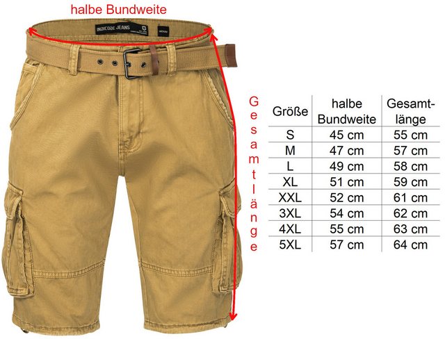 Indicode Cargoshorts Kjeld Herrencargoshorts mit 6 Taschen günstig online kaufen