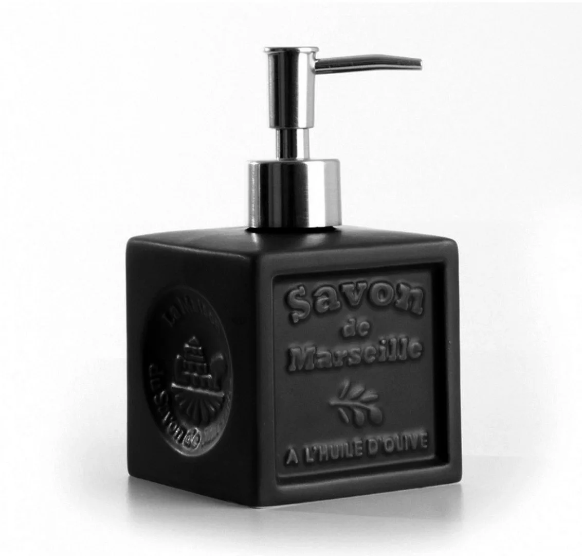 Seifenspender Savon de Marseille Keramik Schwarz Matt günstig online kaufen