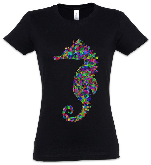 Urban Backwoods Print-Shirt Colored Sea Horse Damen T-Shirt Disco Dance Mus günstig online kaufen