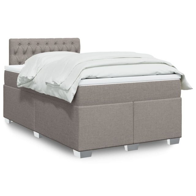 vidaXL Boxspringbett mit Matratze Taupe 120x200 cm Stoff2105523 günstig online kaufen