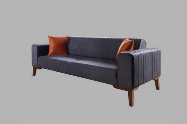 Xlmoebel Sofa Grau Couch Set Sofa-Set Sofas 3+3+1 Polster Stoff 3-tlg., Her günstig online kaufen