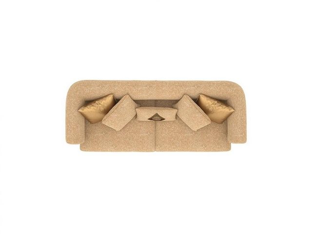 JVmoebel 2-Sitzer Design Beige Sofa Zweisitzer Luxus Möbel Textil Polstermö günstig online kaufen