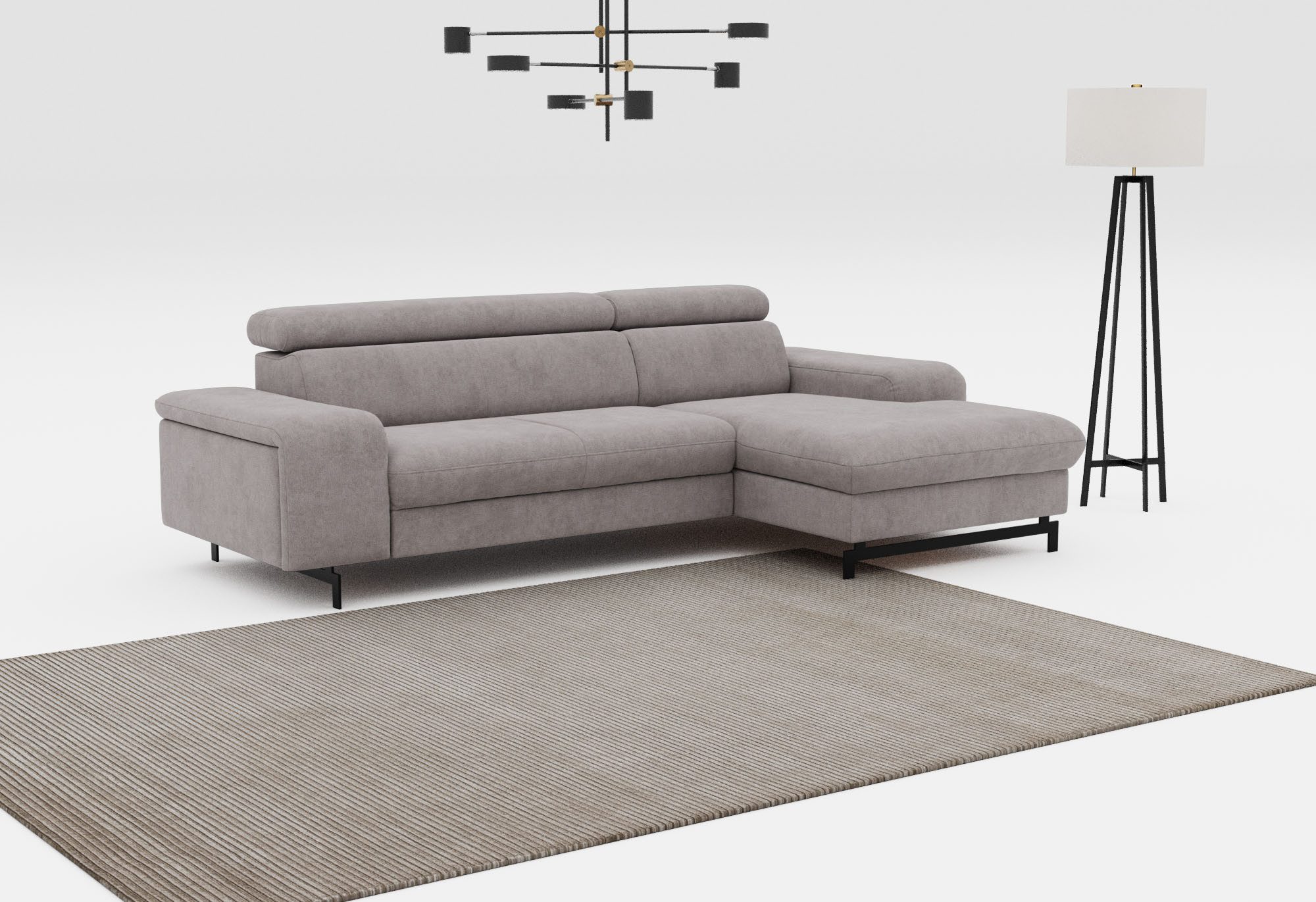 COTTA Ecksofa "Emma L-Form", mit Kopfteilverstellung, wahlweise mit Bettfun günstig online kaufen