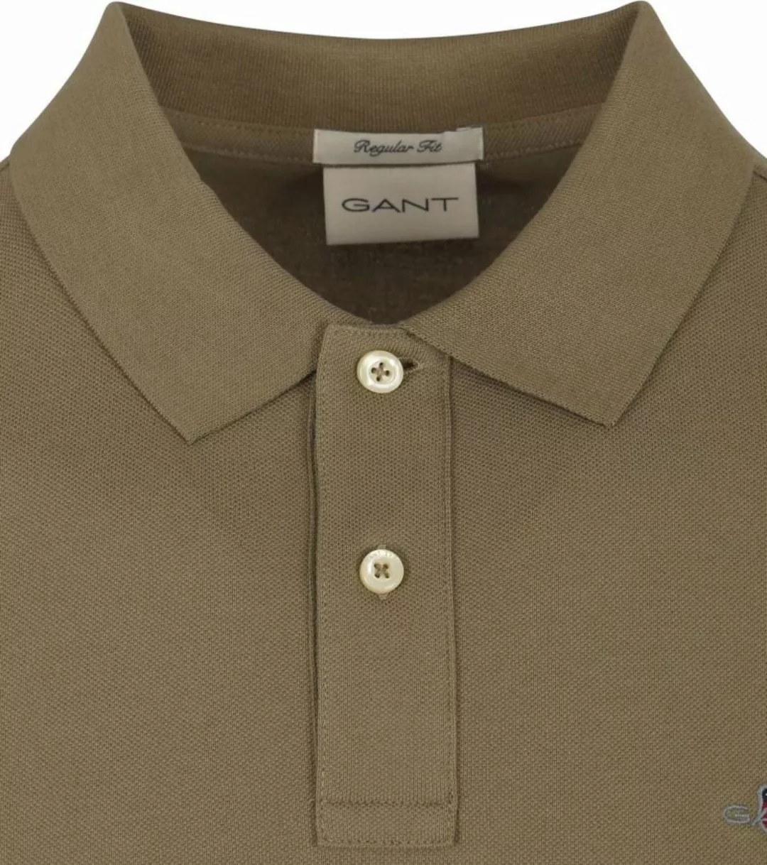 Gant Shield Piqué Poloshirt Olivgrün - Größe XXL günstig online kaufen