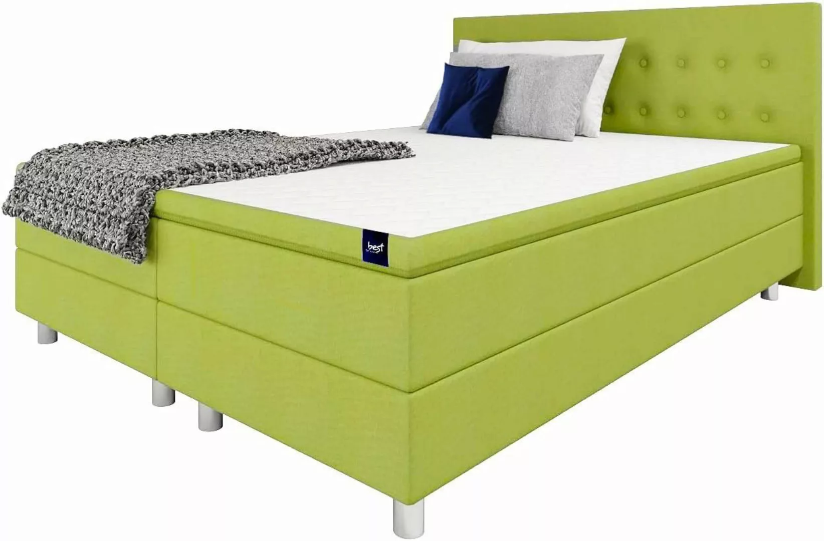 Best for Home Boxspringbett Sawana mit Bonellfederkern-Matratze und Topper, günstig online kaufen