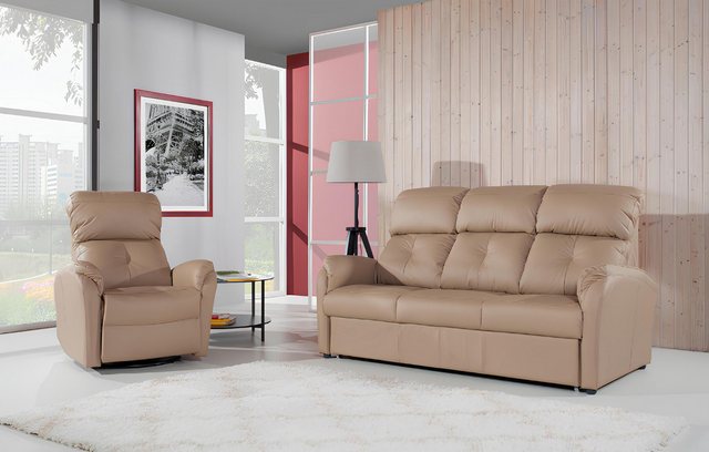 Xlmoebel Sofa Moderne Sofa-Garnitur aus echtem Leder, bestehend aus einem 3 günstig online kaufen