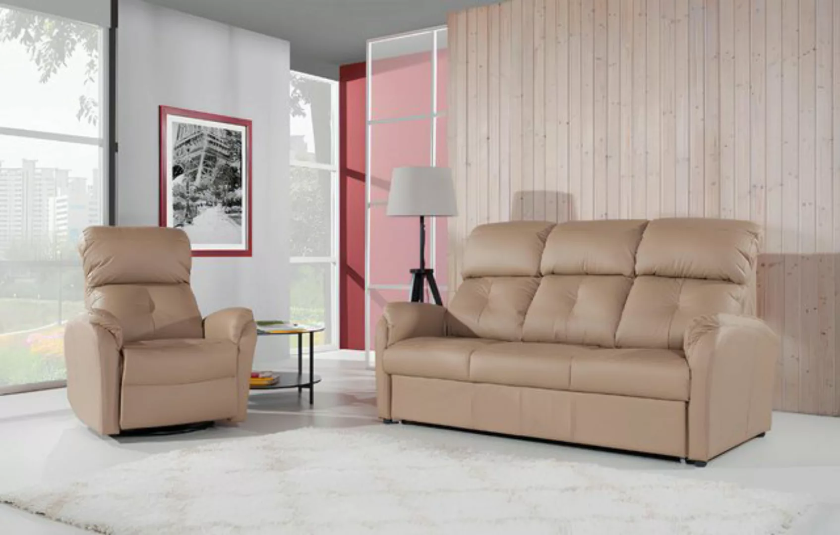 Xlmoebel Sofa Sofa-Set mit 3-Sitzer, 2-Sitzer und 1-Sitzer Sofas, Polsterco günstig online kaufen