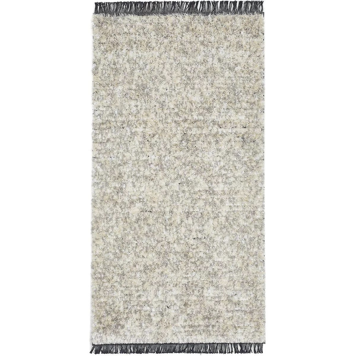 HOMCOM Hochflorteppich mit Fransen Beige-Grau 150 x 80 x 2,1 cm   Aosom günstig online kaufen