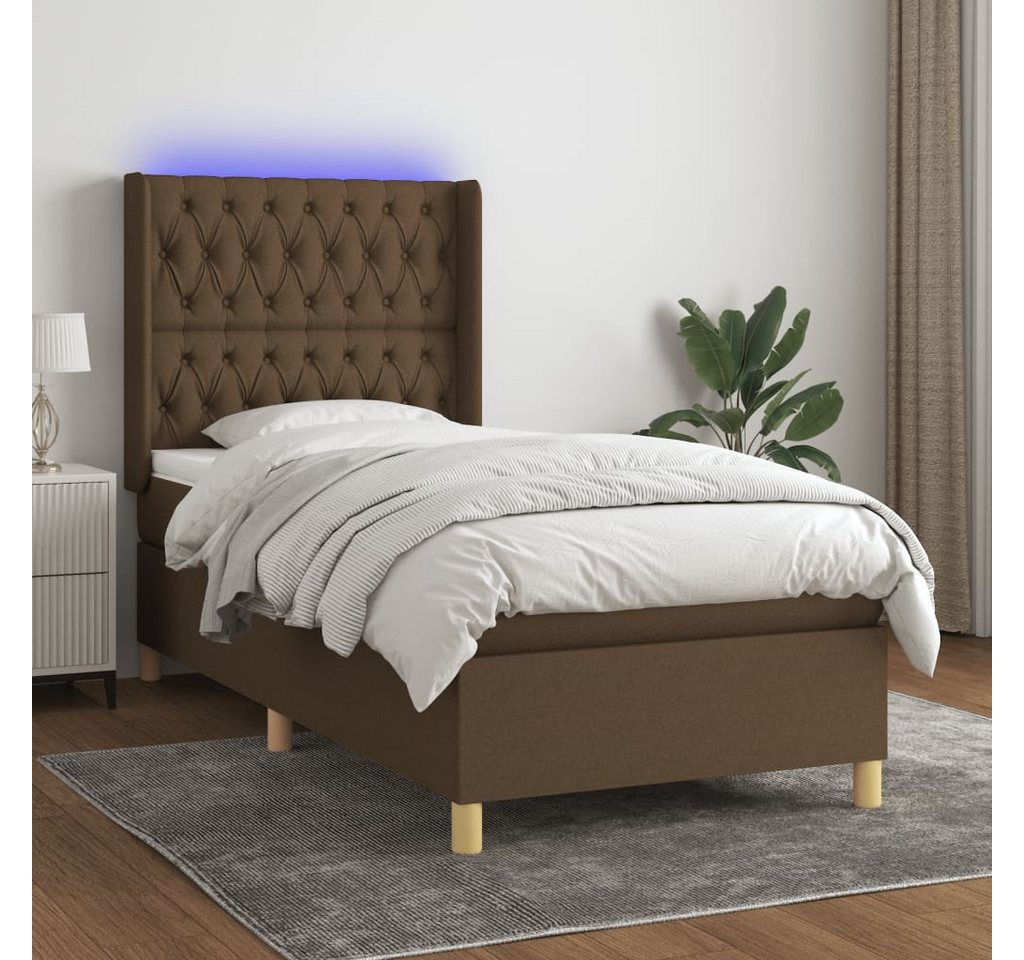 vidaXL Boxspringbett Bett Boxspringbett mit Matratze und LED Stoff (90 x 19 günstig online kaufen