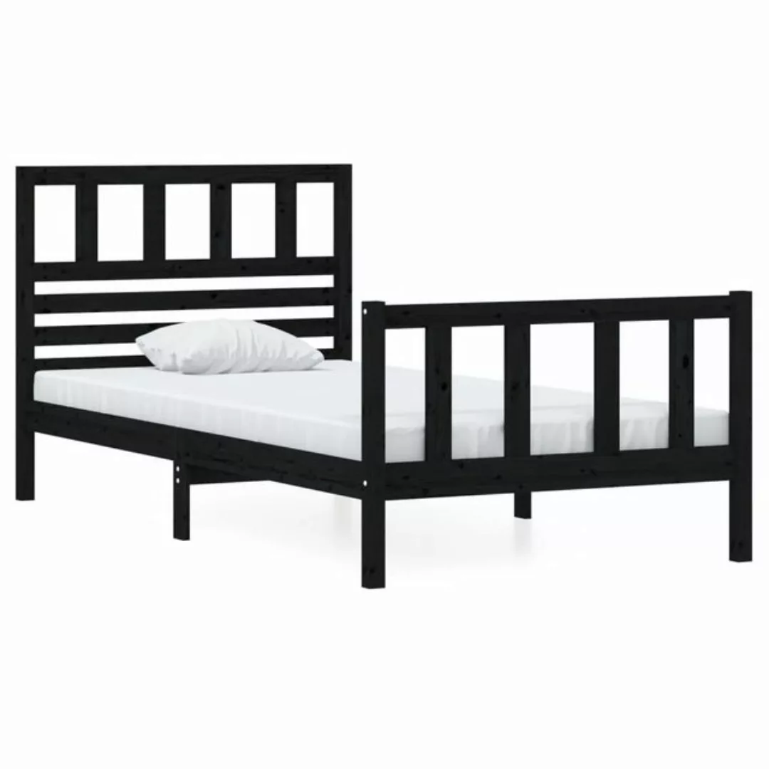 furnicato Bett Massivholzbett Schwarz 90x200 cm günstig online kaufen