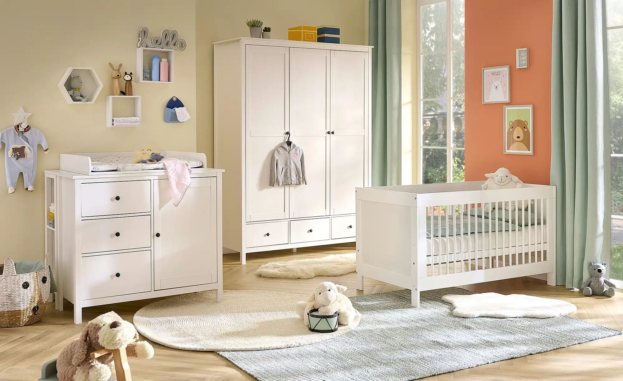 Kinderbett  Landliv ¦ weiß ¦ Maße (cm): B: 74,6 H: 80 T: 143.0 Baby > Babym günstig online kaufen