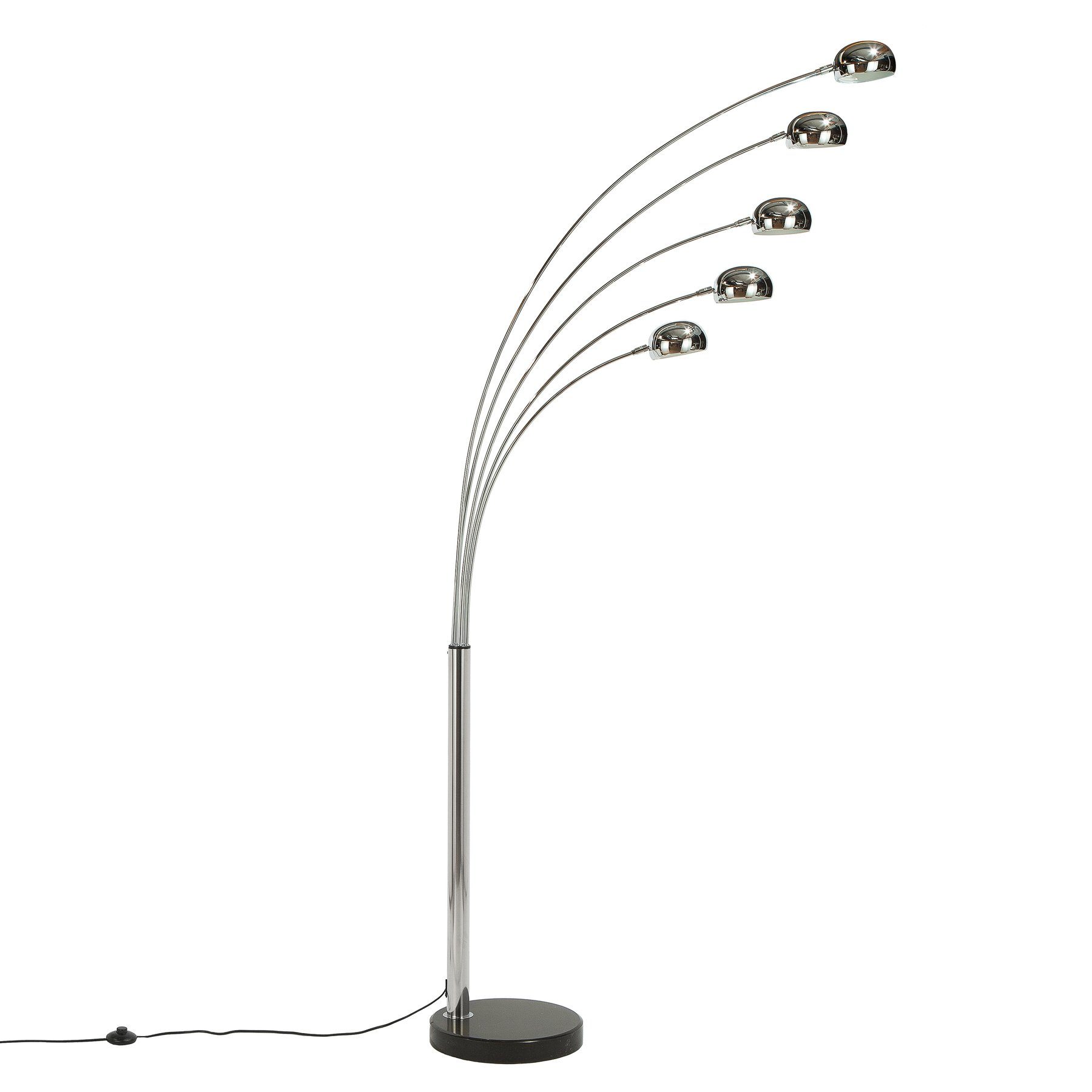 riess-ambiente Stehlampe FIVE LIGHTS 205-210cm chrom, günstig online kaufen
