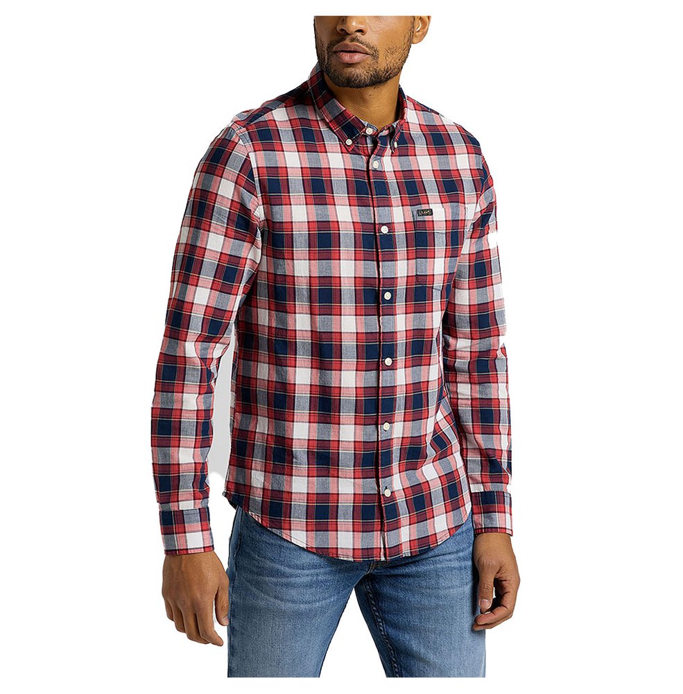 Lee Button Down L880ksnv Langarm-shirt L Aurora Red günstig online kaufen