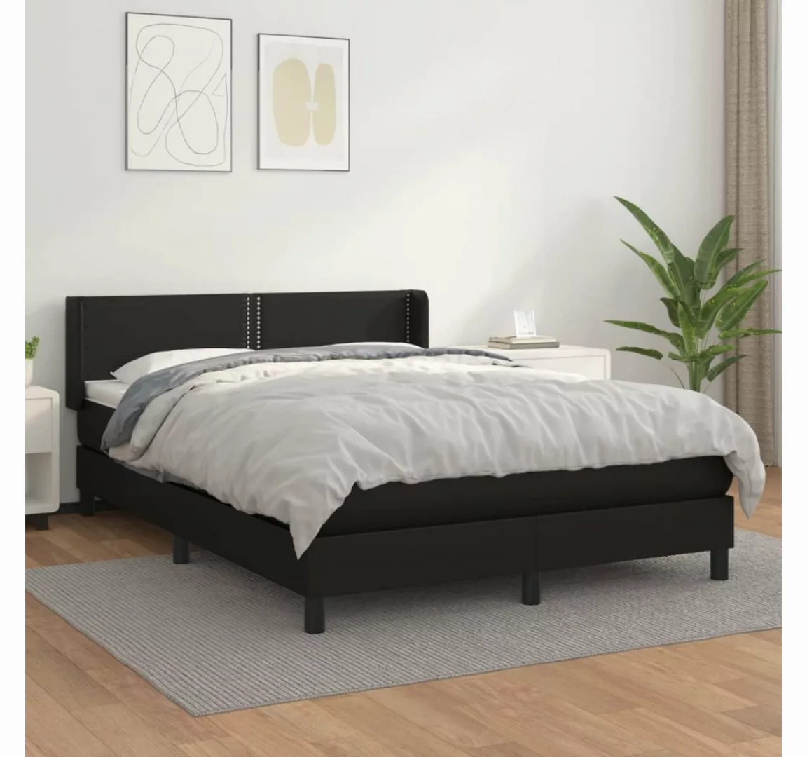 vidaXL Boxspringbett Bett Boxspringbett mit Matratze & Topper Kunstleder ve günstig online kaufen