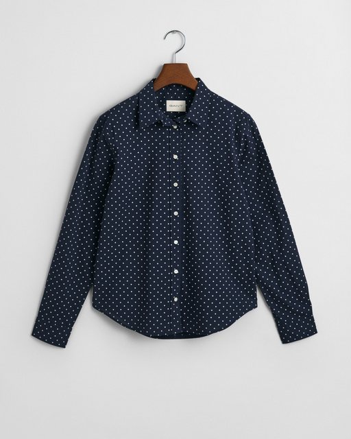 Gant Blusenshirt REG DOT PRINT CTN VOILE SHIRT, EVENING BLUE günstig online kaufen