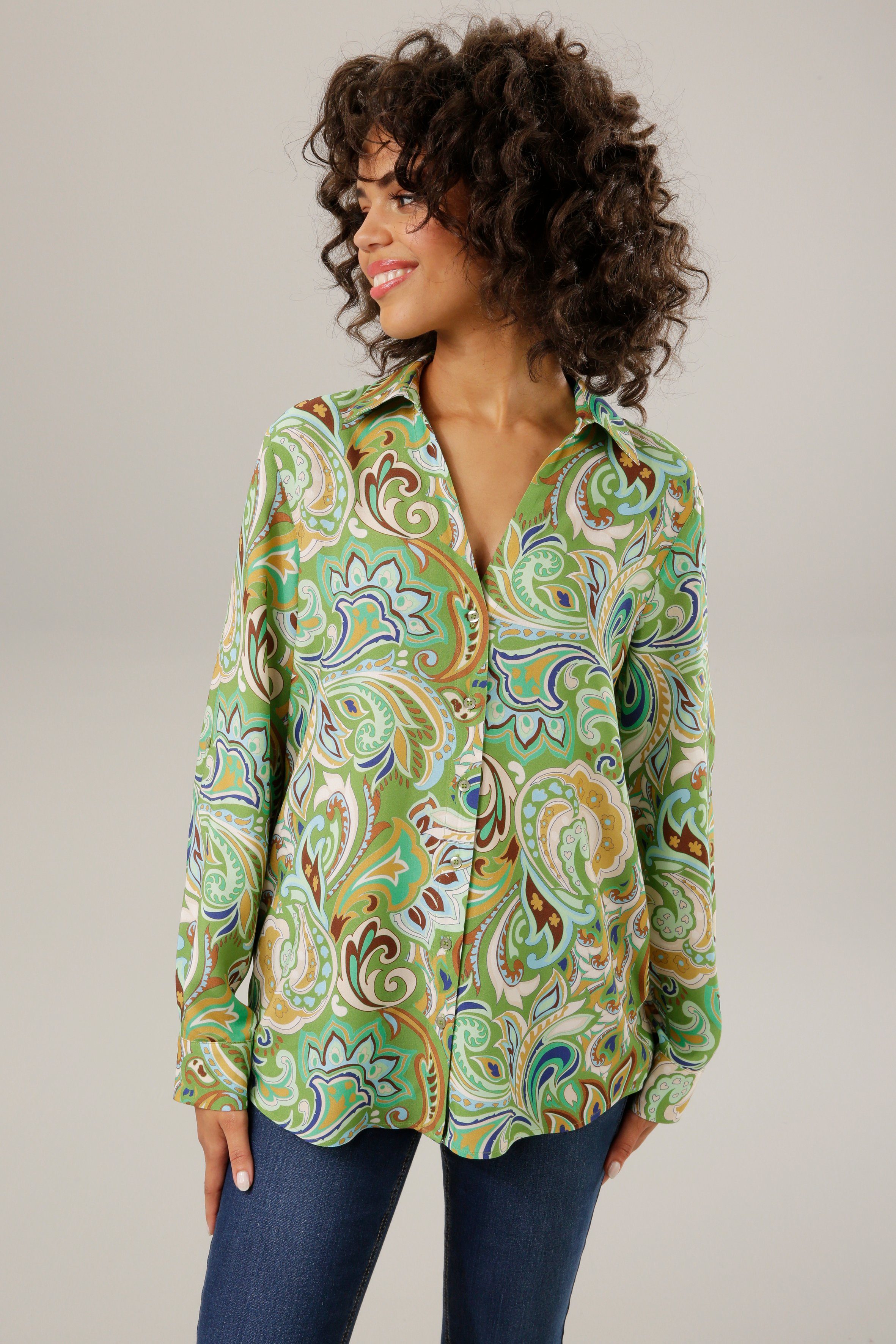 Aniston CASUAL Hemdbluse graphische Paisley-Muster - günstig online kaufen