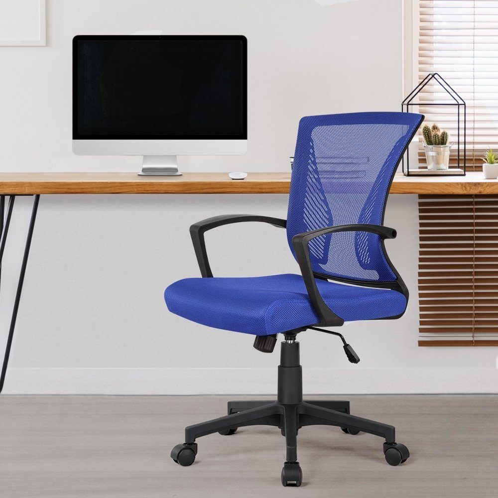 Yaheetech Bürostuhl Höhenverstellbarer Chefsessel Ergonomischer Drehstuhl, günstig online kaufen