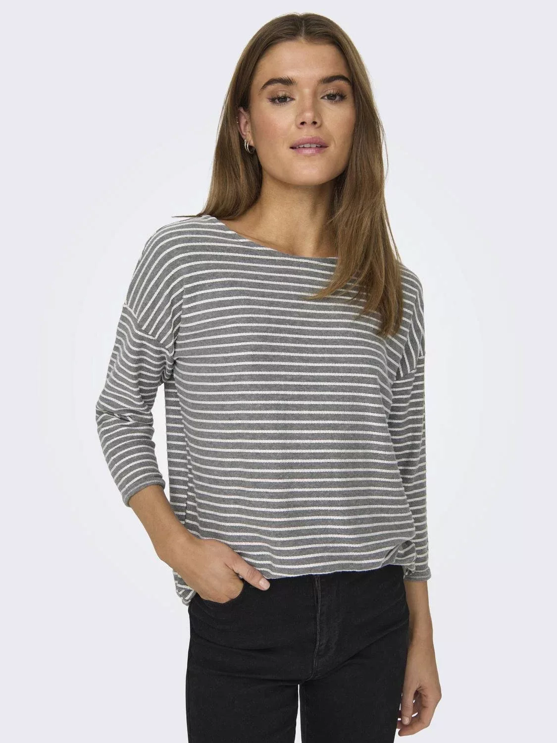 ONLY 3/4-Arm-Shirt "ONLELLY 3/4 BOATNECK TOP JRS" günstig online kaufen