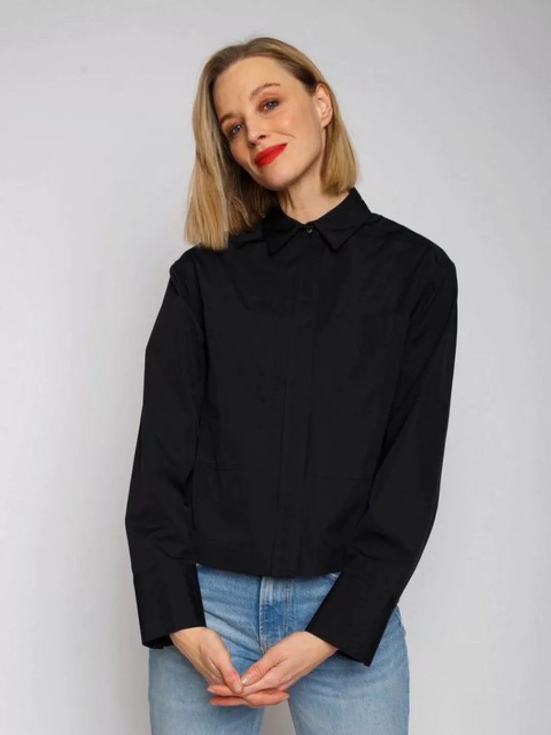 TONNO & PANNA Hemdbluse Boxy Black günstig online kaufen