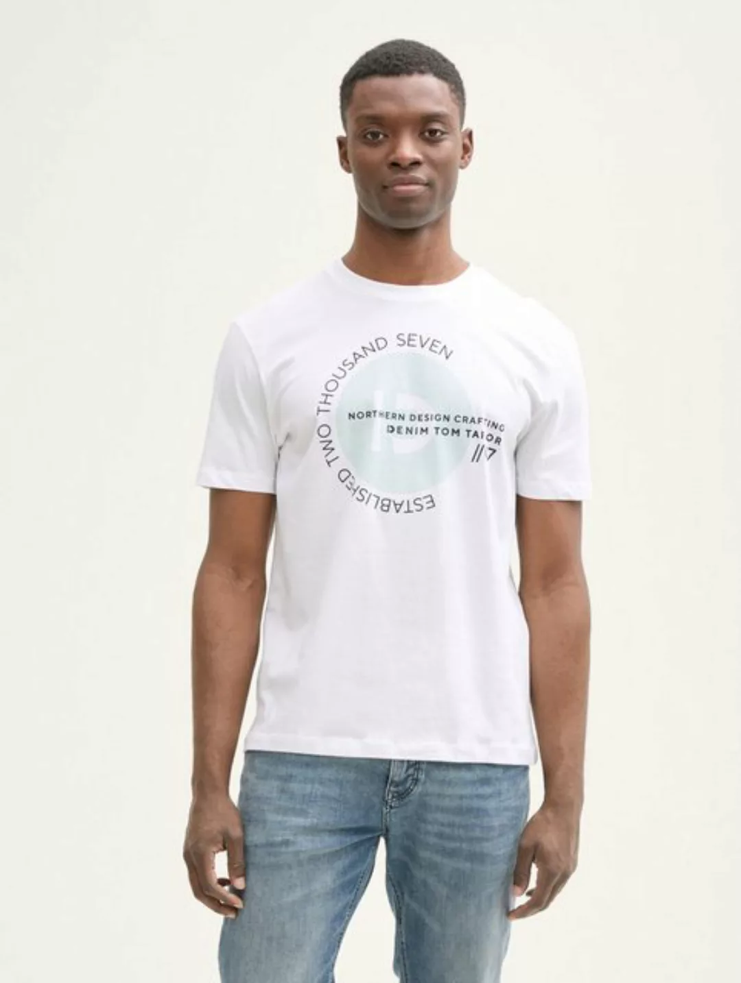 TOM TAILOR Denim T-Shirt (Packung, 3-tlg., 3-er) mit großem Druck günstig online kaufen