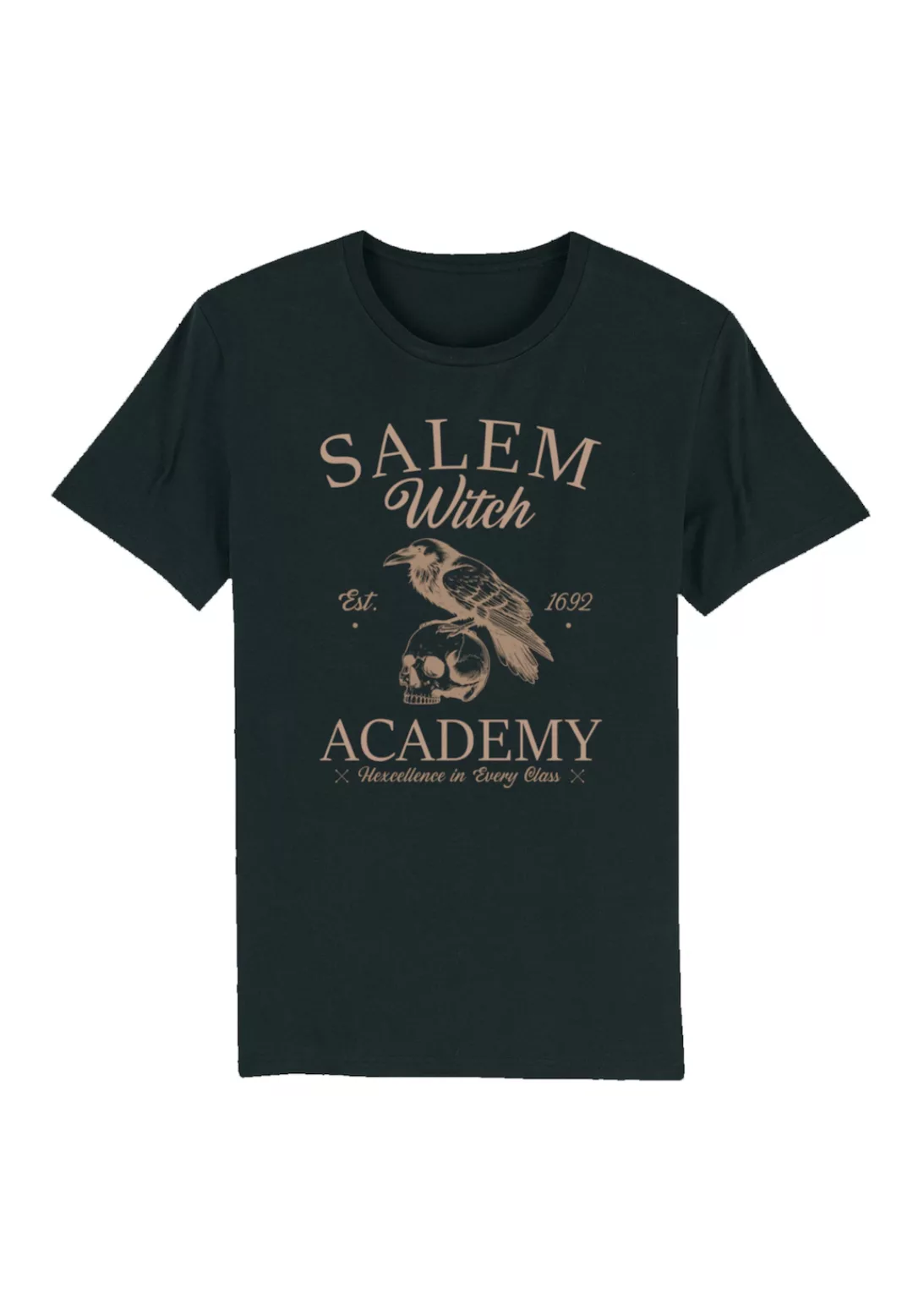 F4NT4STIC T-Shirt "Halloween University Salem witch crow skull", Premium Qu günstig online kaufen