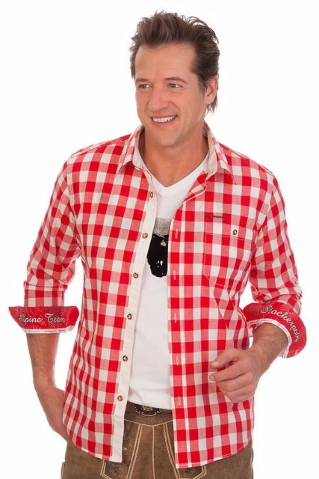 Stockerpoint Trachtenhemd Trachtenhemd - DEAN - rot günstig online kaufen