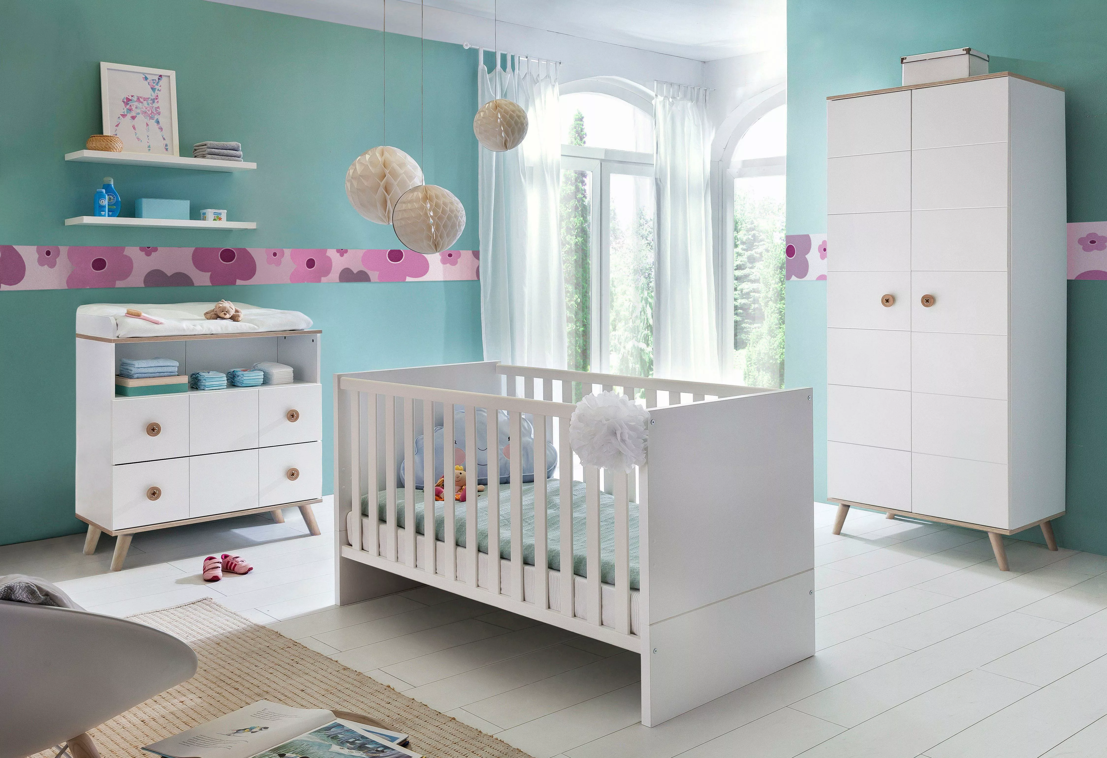 Wimex Babyzimmer-Komplettset "Cannes", (Set, 3 St.), Bett + Wickelkommode + günstig online kaufen