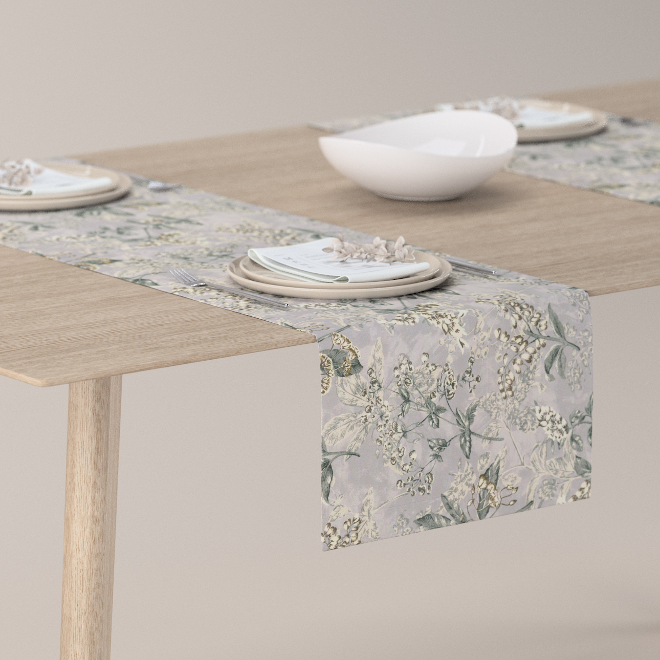 Tischläufer, beige-olivgrün-grau, 40 x 130 cm, Londres (143-37) günstig online kaufen