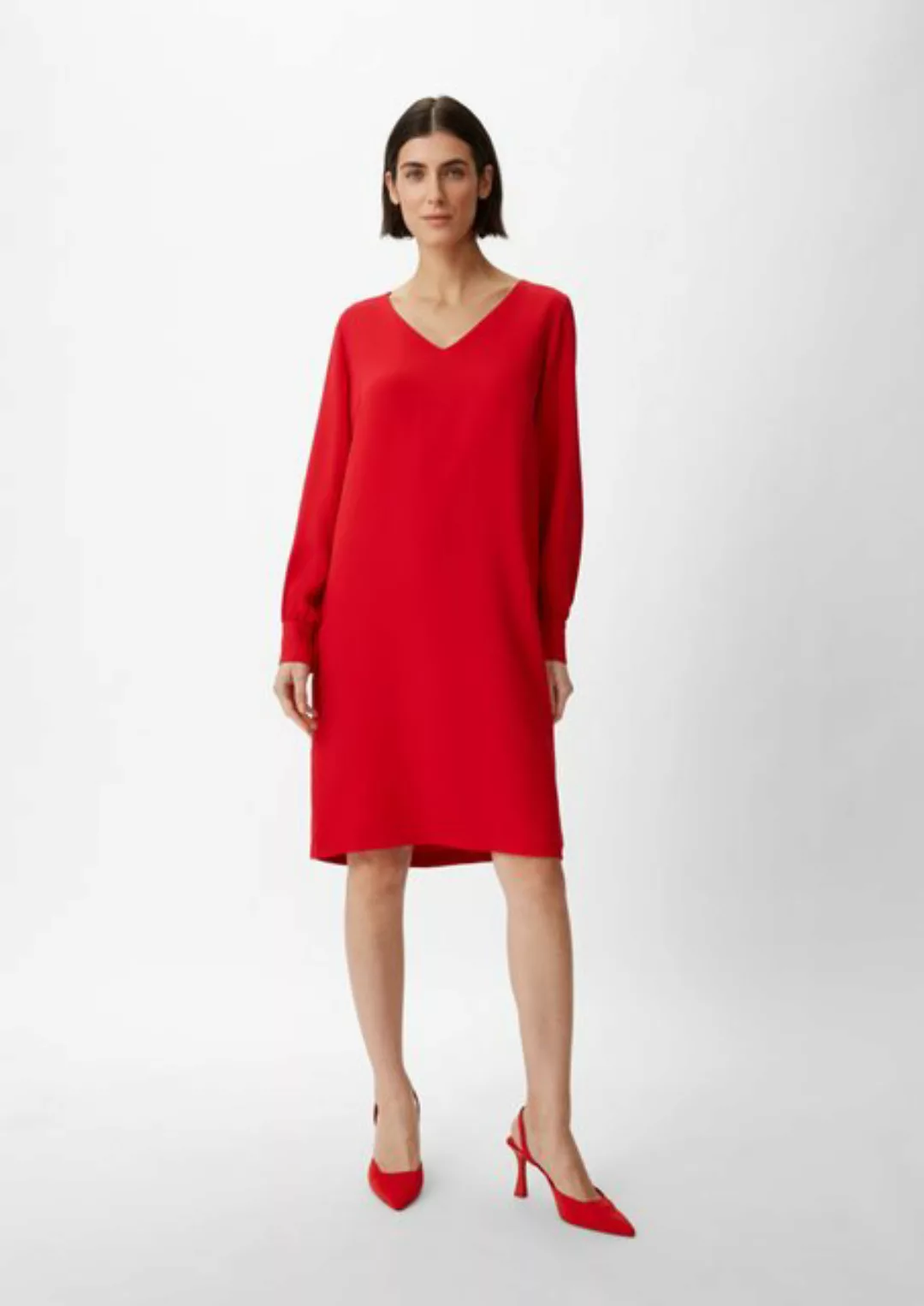 Comma Minikleid Fließendes Kleid im Loose Fit Logo günstig online kaufen