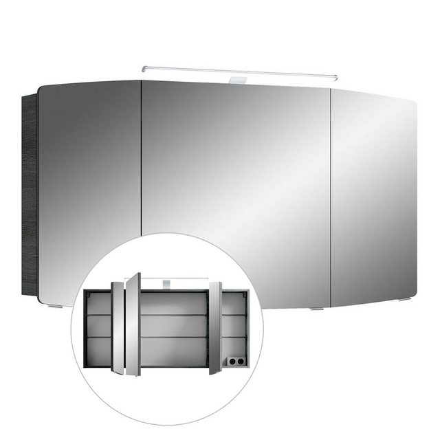 Lomadox Badezimmer Spiegelschrank 120cm inkl. LED-Beleuchtung, CERVIA-66 in günstig online kaufen