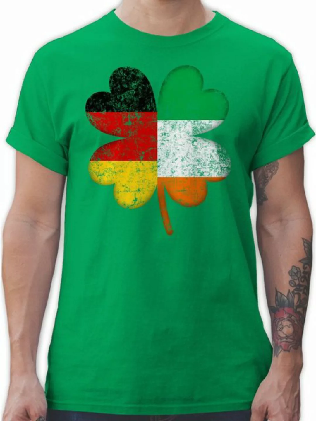 Shirtracer T-Shirt Deutschland Irland Kleeblatt St. Patricks Day günstig online kaufen