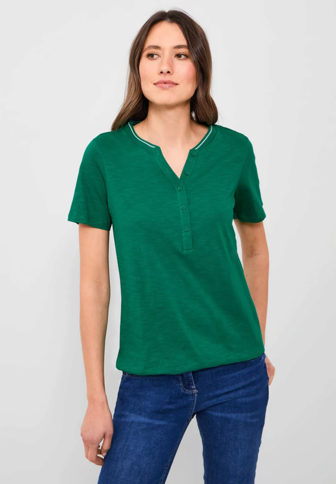 Cecil 3/4-Arm-Shirt, in Unifarbe günstig online kaufen