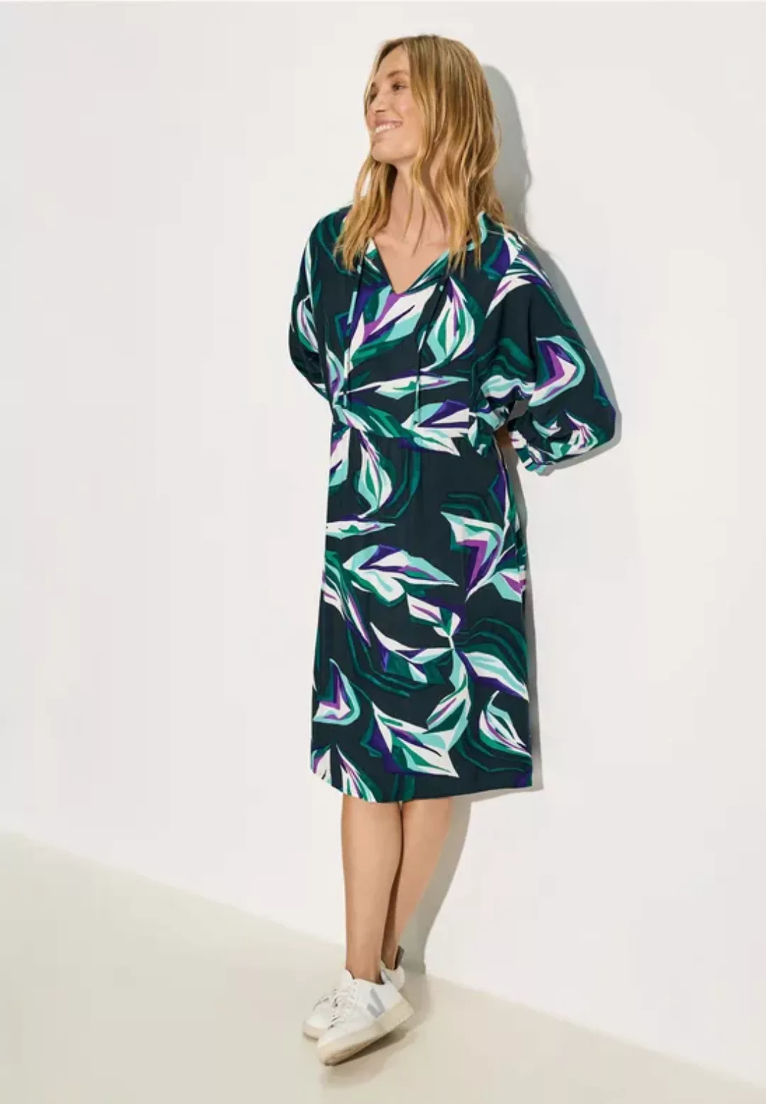 Viskose Kleid mit Print günstig online kaufen