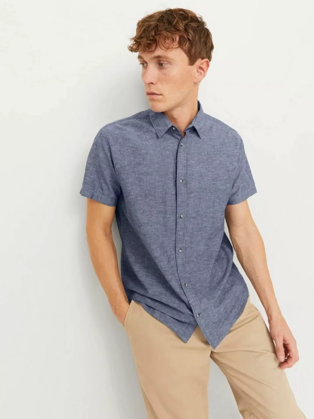 Jack & Jones Kurzarmhemd JJESUMMER LINEN BLEND SHIRT SS SN günstig online kaufen