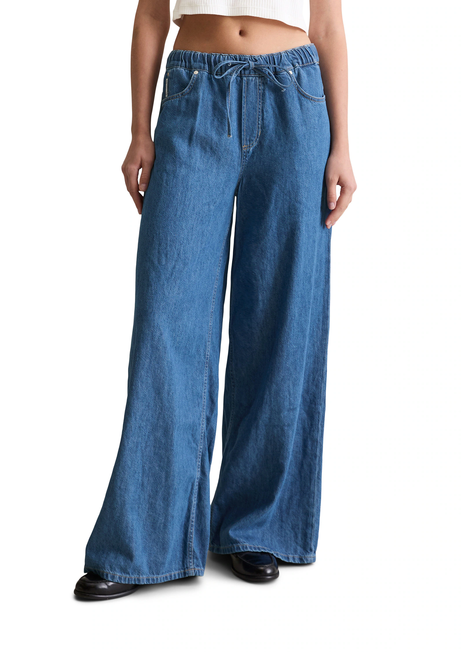 Marc OPolo DENIM Weite Jeans "mit recyeltem Leinen-Garn" günstig online kaufen