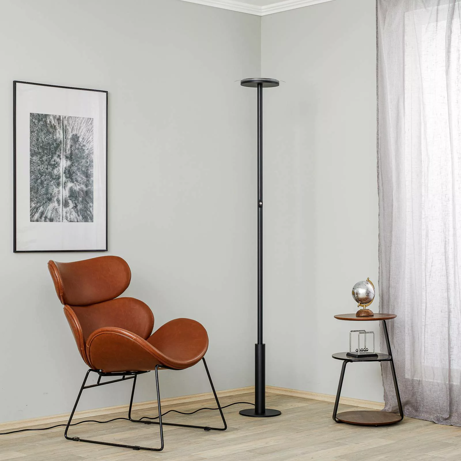 Arcchio Padoria LED-Stehlampe, dimmbar, schwarz günstig online kaufen