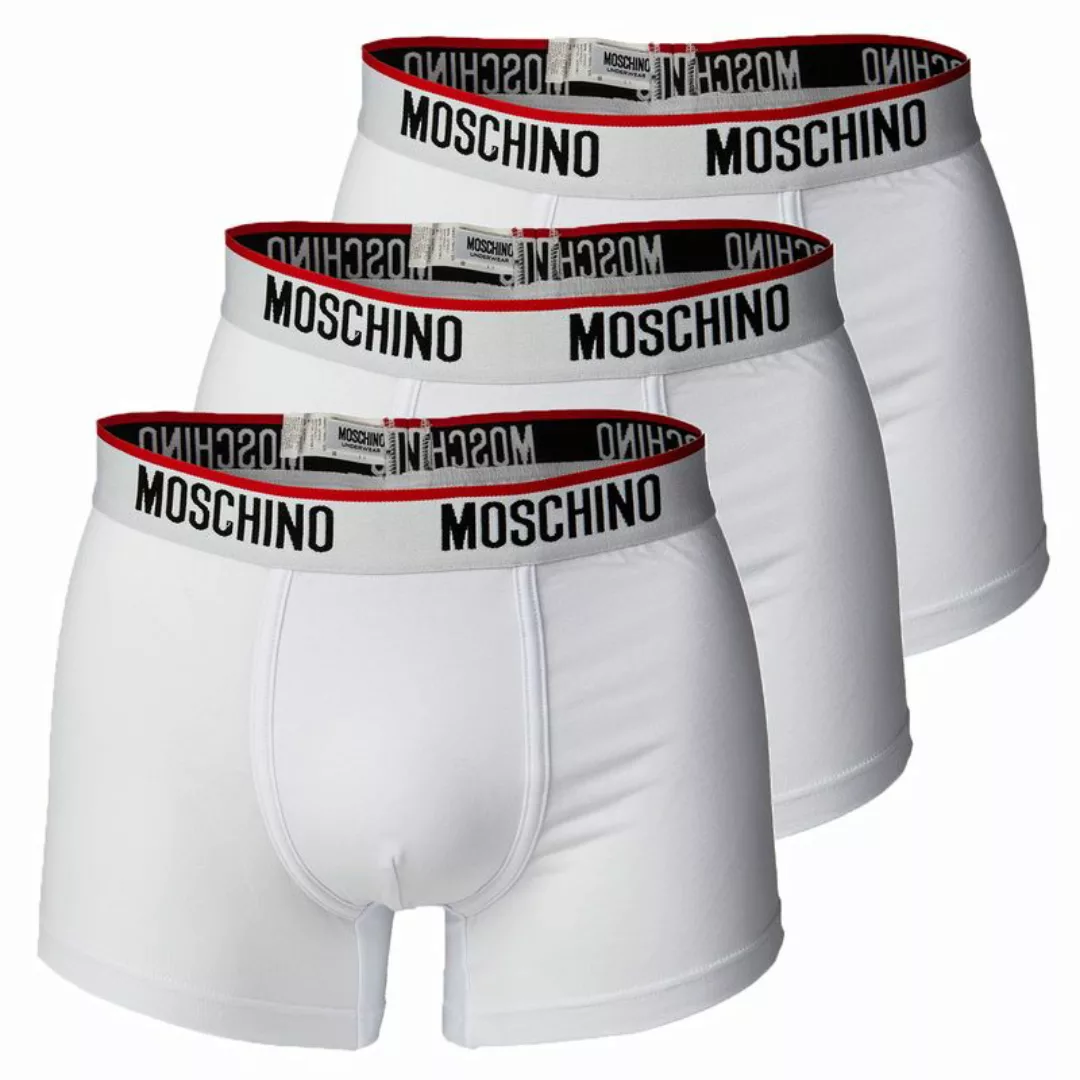 MOSCHINO Herren Shorts 3er Pack - Pants, Unterhose, Cotton Stretch, uni Wei günstig online kaufen