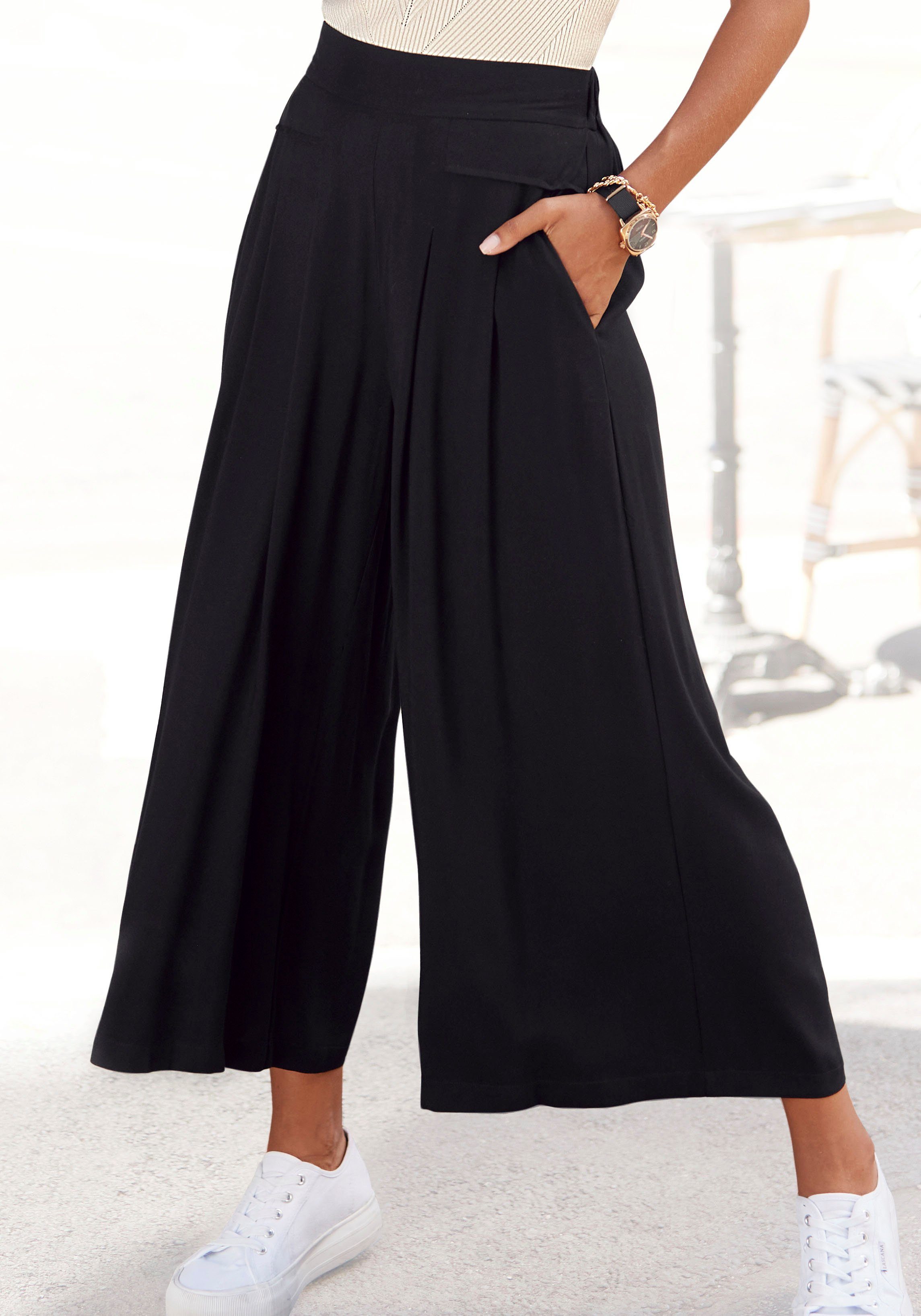 LASCANA Culotte mit Taschen weites Bein, günstig online kaufen