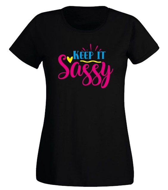 G-graphics T-Shirt Damen T-Shirt - Keep it sassy Slim-fit-Shirt, mit Frontp günstig online kaufen