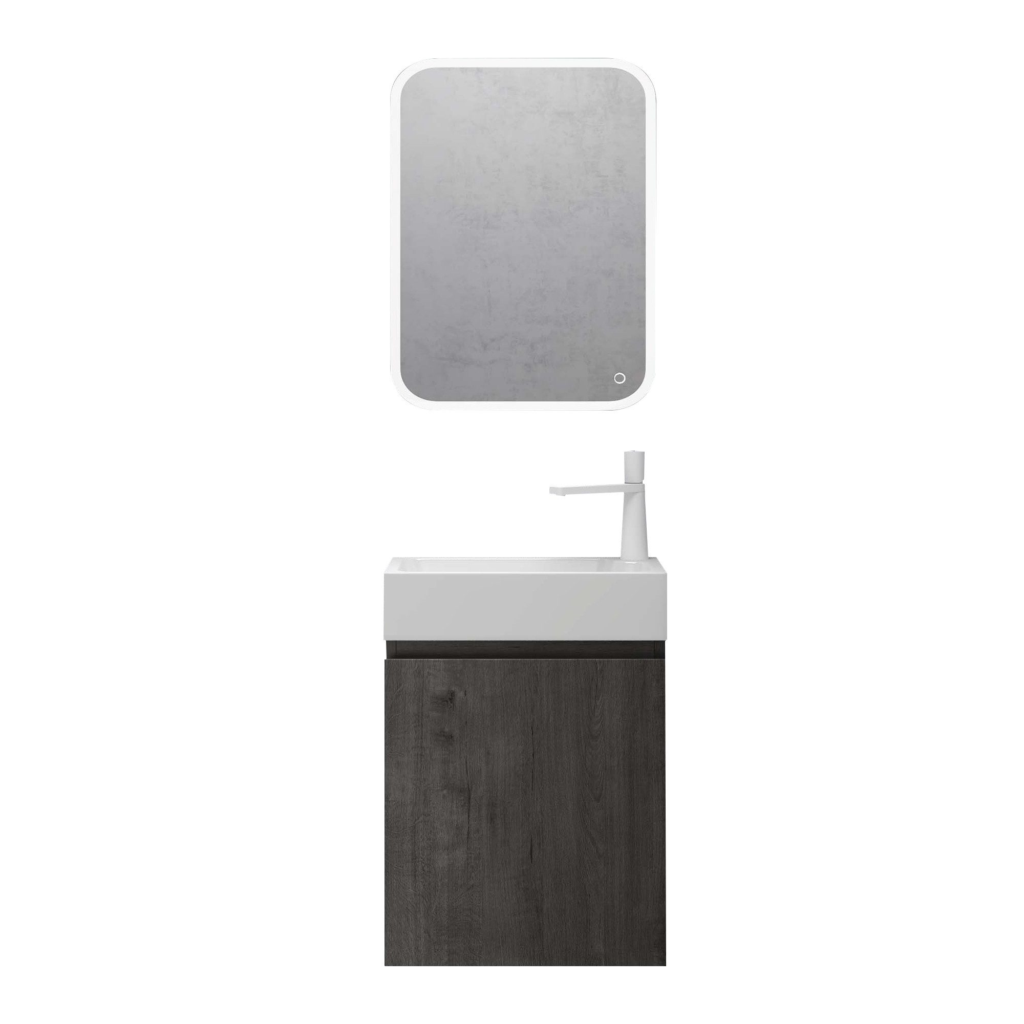 doporro Badmöbel-Set mit Waschbecken Waschtischunterschrank Wandmontage günstig online kaufen