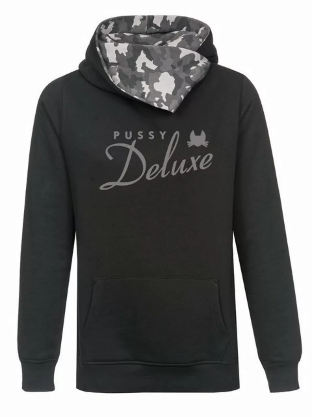 Pussy Deluxe Schalkragenpullover Logo Military günstig online kaufen